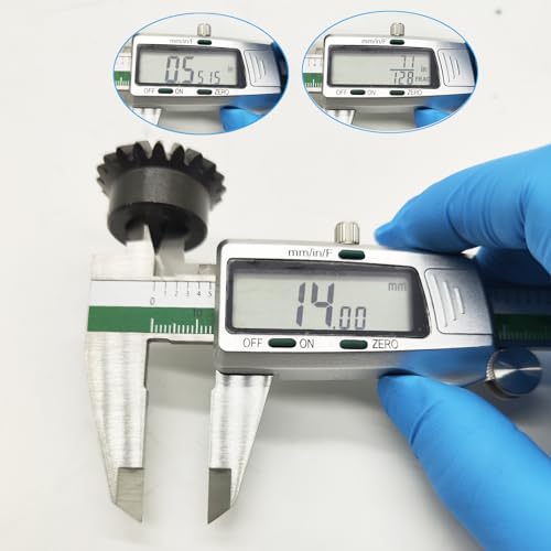 PGFUN 2 Pcs 1.5M 20 Teeth 8/10/12/14/15/16mm Shaft Hole Tapered Bevel Gear 1: 1# 45 Steel 1.5 Module 90 Degree Steering Gear with M5 Fixing Hole (14mm)