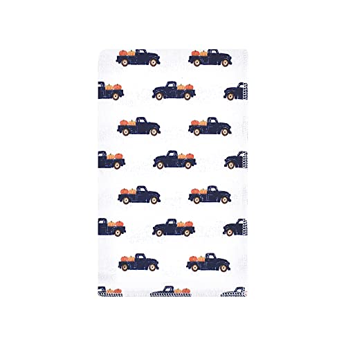 Image of Hudson Baby Unisex Baby Cotton Flannel Burp Cloths, Pumpkin Truck, One Size