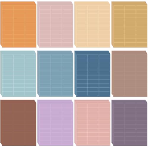 Étiquettes d'adresse Geyee 1800 pièces couleurs Morandi pour imprimante