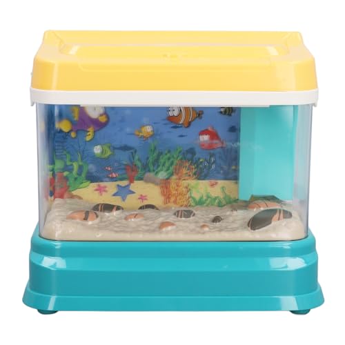 Asixxsix Künstliches Aquariumspielzeug, Simulation Unterwasserwelt Elektrisches Aquarium mit Ton und Licht, Magnetisches Fischen Eltern-Kind-Interaktionsspielzeug für Zuhause Kindergarten