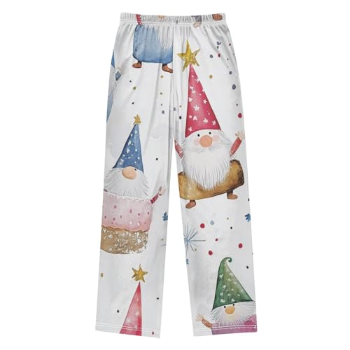 Gnome with Birthday Hat Boys Long Pants Soft Trousers Elastic Waist Kids Lounge Bottoms with Pockets S-XL2