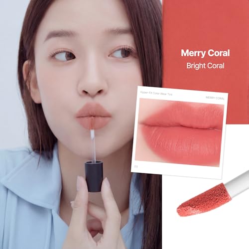 Image of Color Wear Matte Lip Stain, Long Lasting Blur Velvet, Merry Coral, 0.12 Oz