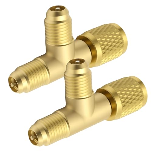 Adaptador en T 2 unidades 1/4" SAE para refrigerante miniatura 5