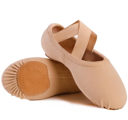 Girls Ballet Shoes, Stretch Canvas Ballet Slippers Little/Big Kid