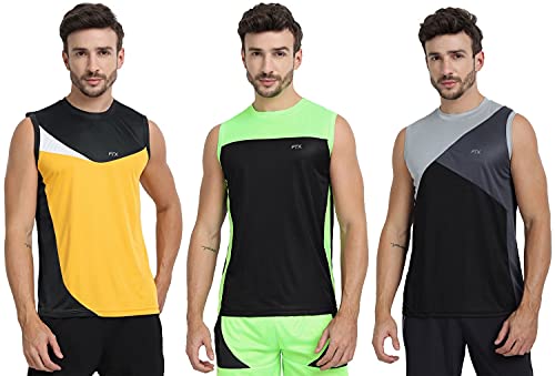 Image of FTX Men's Dri-Fit Round Neck T-Shirt - Black, Gold (709 6-709 8-709 12)