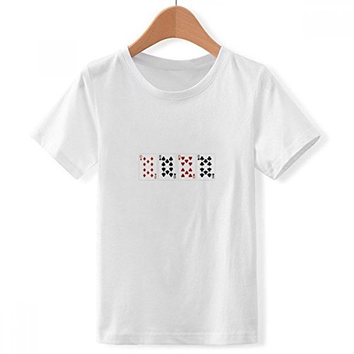 T-Shirt Blanc pour Garçon Motif Cœur et Pique Idée Cadeau Originale