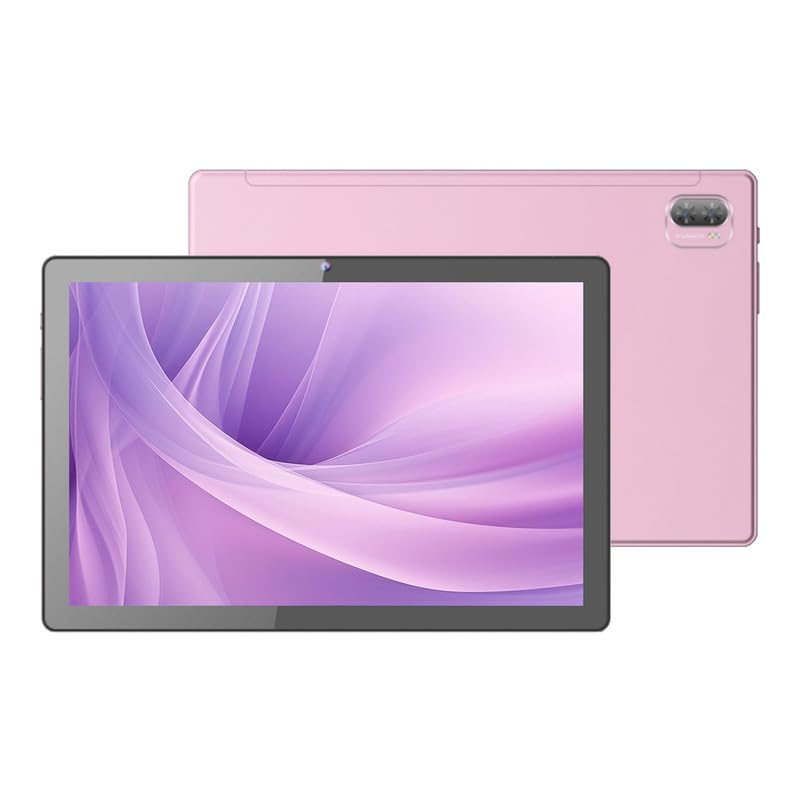 Image of IKALL N18 Pro Tablet, 10.1'' IPS HD Plus Display, Octa-Core Processor, 4GB RAM, 64GB Storage, 6000mAh Battery, 4G, Wi-Fi + LTE, Voice Calling, 8MP + 13MP Camera, Android Tablet (Pastel Pink)