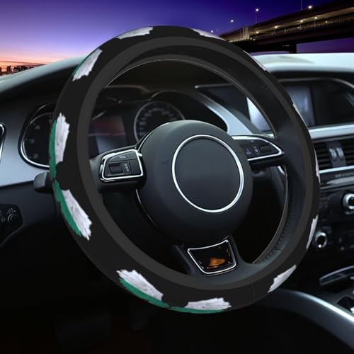 Wings Bulgaria Bulgarian Flag Car Steering Wheel Cover Elastic Fabric Non-Slip Steering Wheel Protector Universal Vehicle Auto Car 15 Inch for Men Women Gift