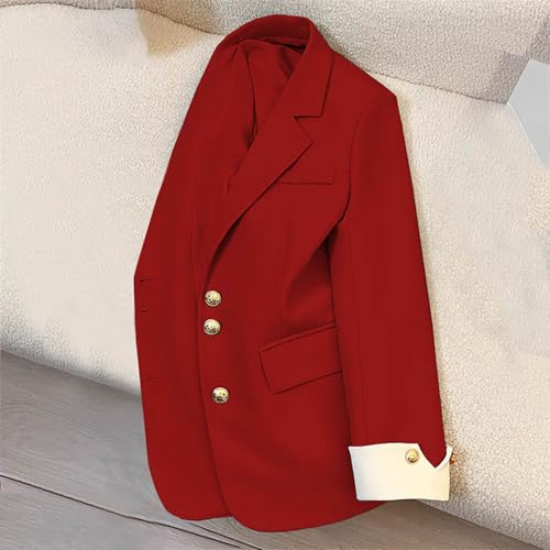 Women's Spring Fall Business Casual Blazers Long Sleeve Trendy Work Office Lapel Blazer Jackets Outerwear with Pocket2