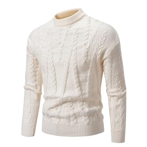 Rfmfkkg Men's Casual Long Sleeve Knitted Sweaters Warm Mock Turtleneck Pullover Sweater Solid Streetwear2