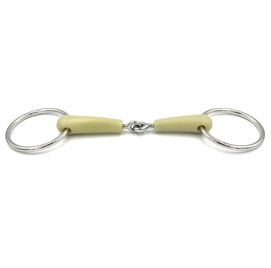 ES0042 Gebiss Wassertrense Einfach Gebrochen mit Apfel Apfelgeschmack Material Ringdurchmesser 66 mm Gebissstärke 19 mm (14.5 cm)
