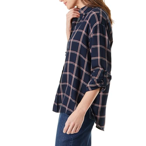 Image of Gloria Vanderbilt Women's Amanda Oversized Button Down Shirt with Roll-tab Sleeves