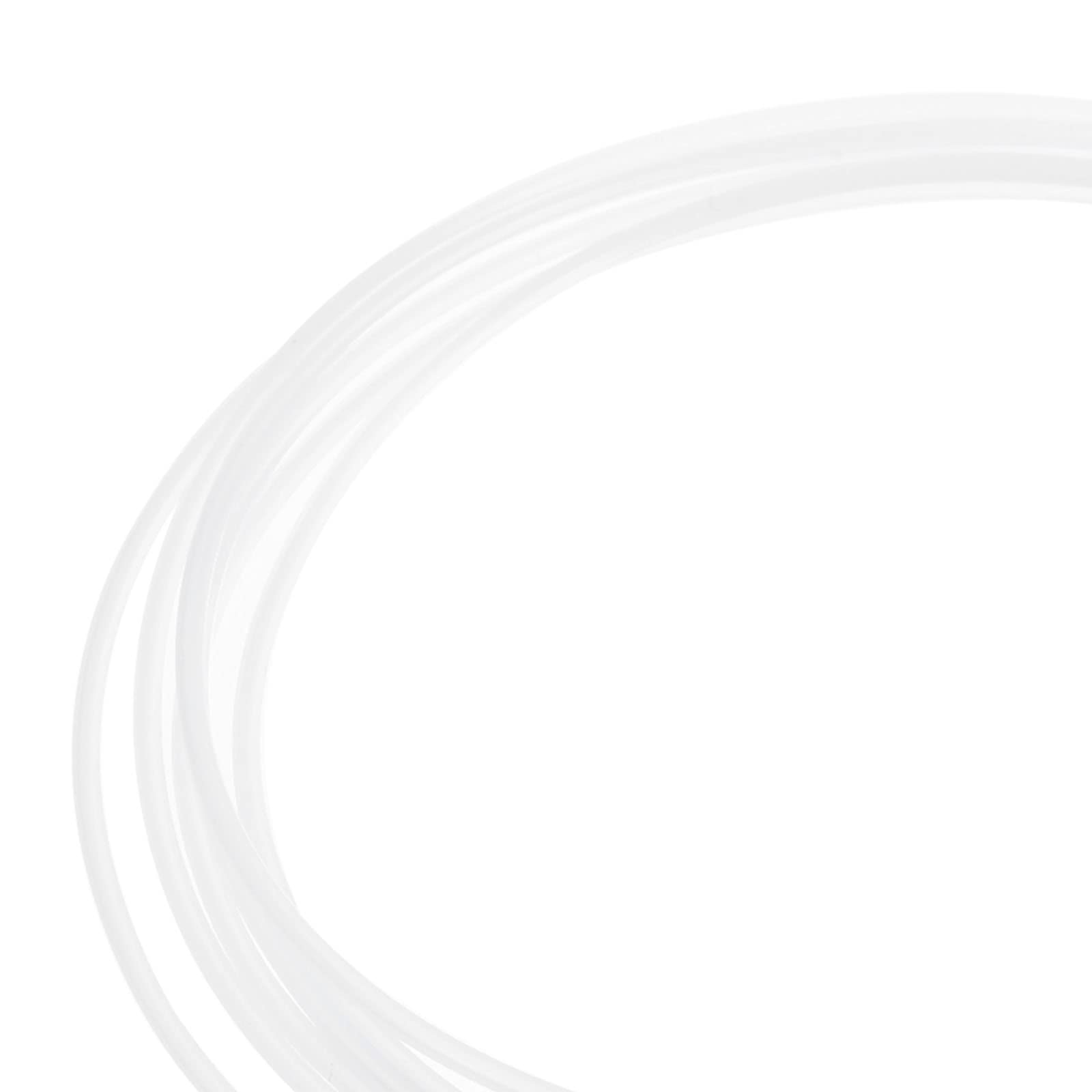 QUARKZMAN Wąż PTFE 1 mm, średnica 2 mm, długość 2 m, elastyczne węże do przesyłania powietrza i płynu, [biały]