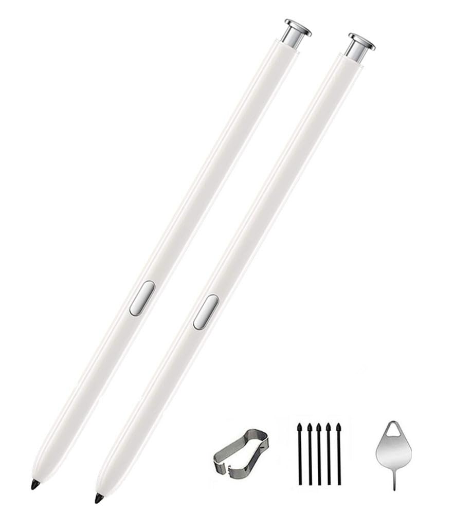 2PCS Stylus Pen Replacement Compatible with Samsung Galaxy Note 20 Note 20 Ultra 5G S Pen with Tips/Nibs (White)
