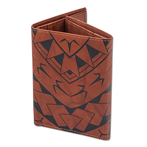 Polynesian Tattoo Trifold Wallet, Genuine Leather, "Manu" Tattoo art by Eugene Ta’ase (Antique Bourbon) from NAKOA3