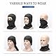 SEFIRST 5 Stücke Sturmhauben, Motorrad Gesichtshaube Skimaske Hals Gaiter für Damen und Herren, Kühlung Balaclava Elastisch UV Schutz Atmungsaktiv Maske für Radfahren Sports, Einheitsgröße (Schwarz)