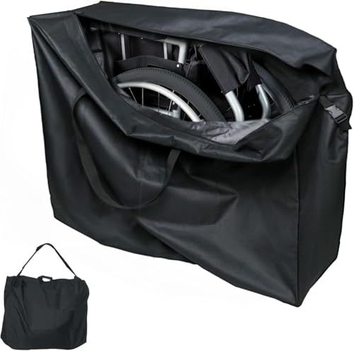 Fizentia Rollator Bag,Heavy Duty Wheelchair Bag for Seniors and Stroller,Waterproof Travel Walker Bags for Folding Walker,Folding-Rollator Accessories(37''Lx14''Wx29''H)