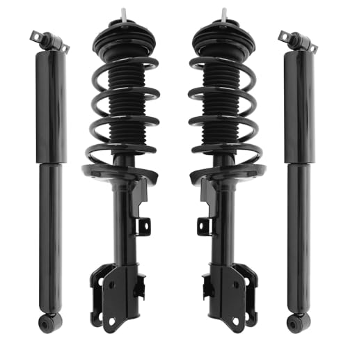 COMPLETESTRUTS - Front Complete Strut Assemblies with Coil Springs and Rear Shock Absorbers Replacement for 2012-2017 Honda Odyssey - Set of 4, Black
