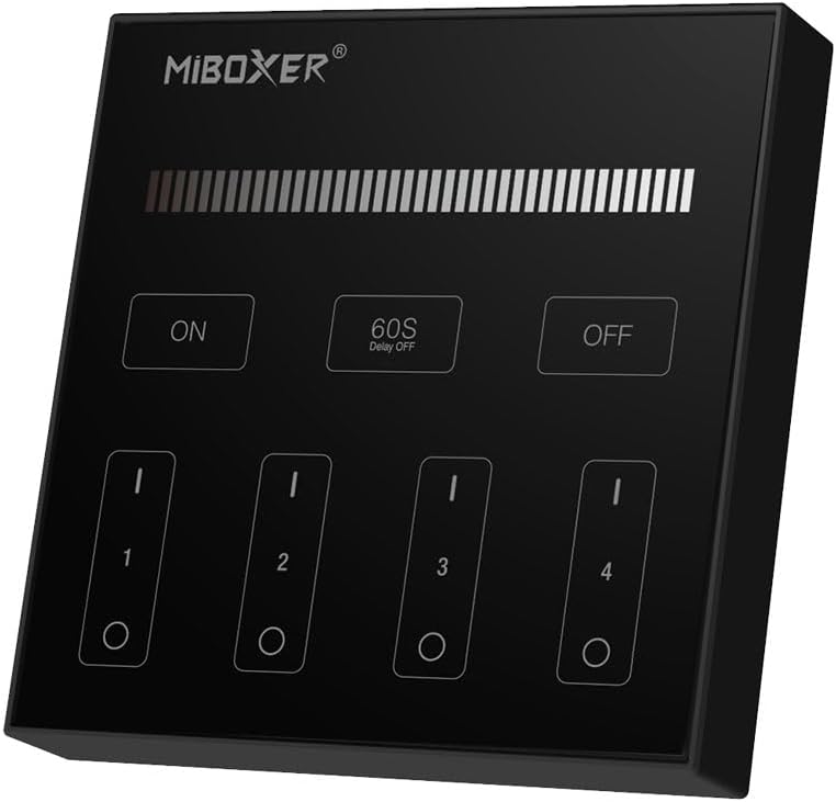 Miboxer B1 4-Zone Panel Remote Brightness, 2.4G Panel Remote (Black)