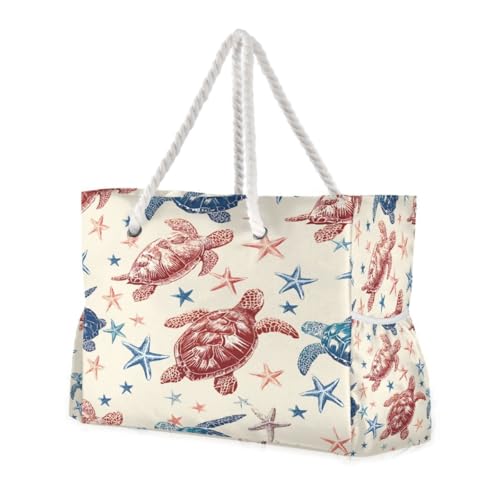 Sac de gym en toile grand format Mnsruu avec zip et anses renforcées