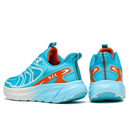 Image of WJA Men's Road-Running-Shoes Walking Fashion Athletic Sneakers Comfort Lightweight Working Gym Mesh Shoes.