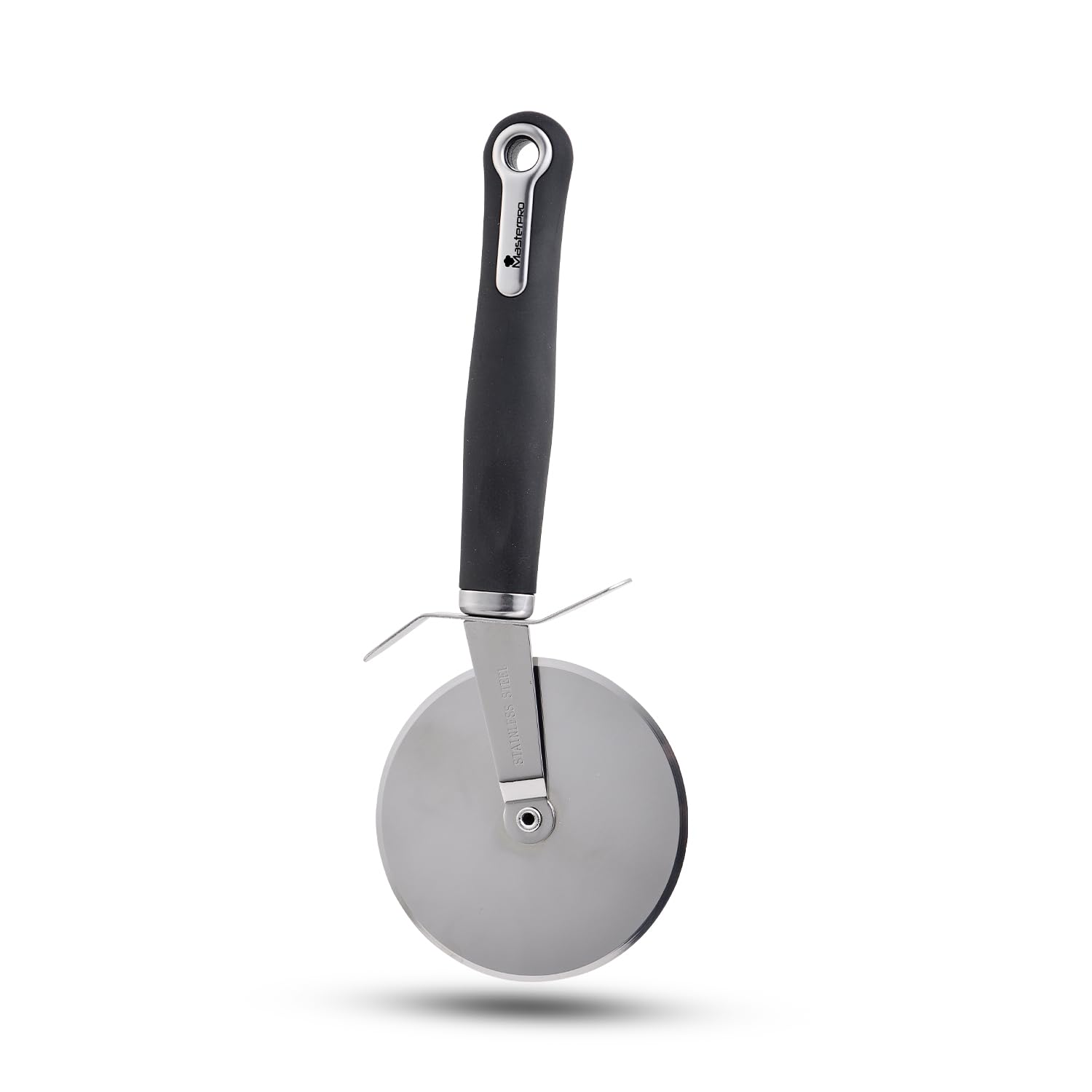 MasterPRO Bergner Master Pro Stainless Steel Pizza Cutter Cycle for Kitchen (Black)