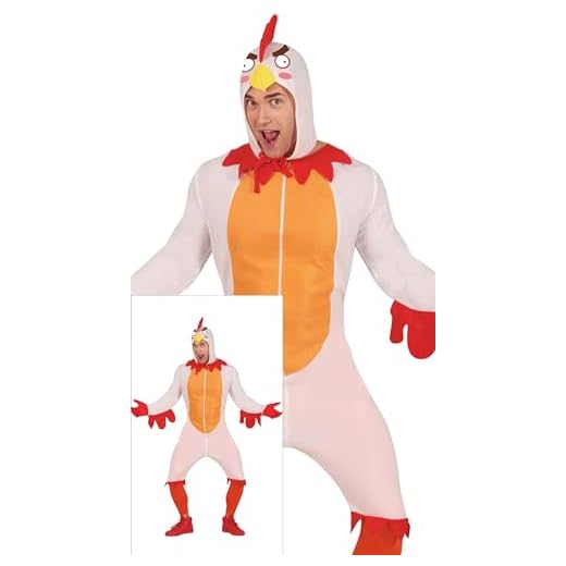 FIESTAS GUIRCA Disfraz de Pollo para Hombre - Disfraz de Gallo Divertido - Despedida de Soltero - Talla L
