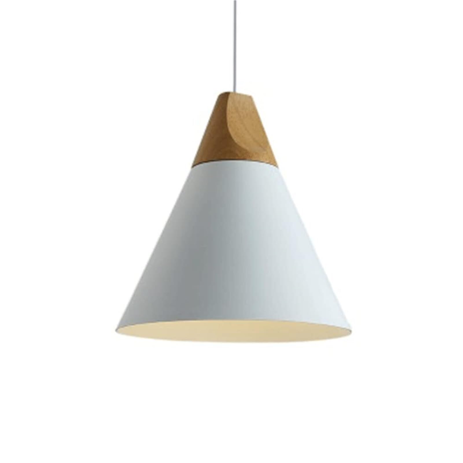 HUAYUSEDF Modern Metal Pendant Lamp Chandelier Hanging Lighting Ceiling Fixture E26 E27 for Dining Room Restaurant Bar Shopping Mall(A White,25cm)