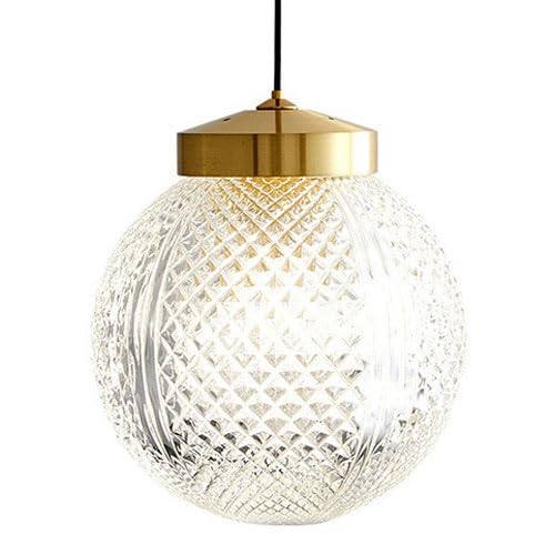 Suspension G9 réglable en hauteur avec globes en verre transparent