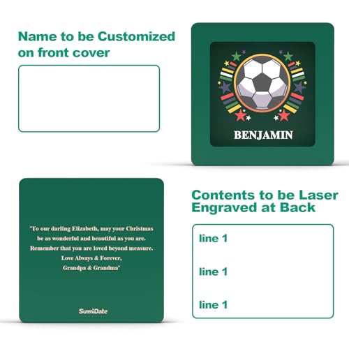 Image of Summidate Wooden Soccer Money Box, World Cup Theme Piggy Bank for Kids and Adults, Personalized Football Savings Jar with Clear Window and DIY Stickers, Decorative Sports Gifts for Teenagers & Fans
