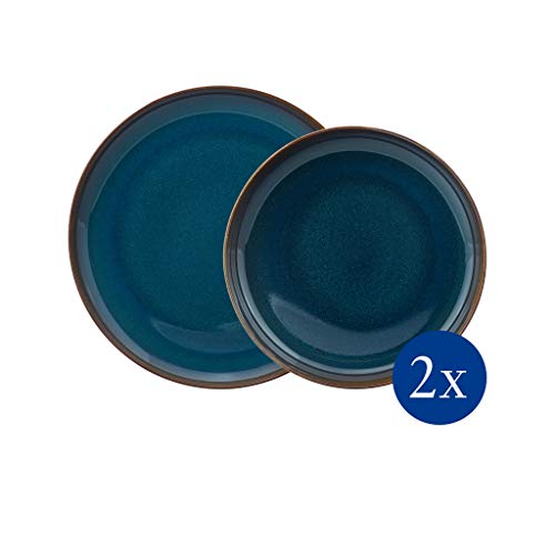 like. by Villeroy & Boch Crafted Denim Teller-Set, 4 tlg., für 2 Personen, blau