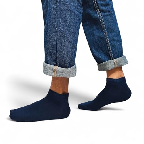 Image of Ankle Socks for Men & Women (Unisex) - Made with Soft, Breathable & Durable Cotton, Anti Odour, Multicoloured - Free Size - Pack of 5 - suitable for Sports, Gym and Daily use