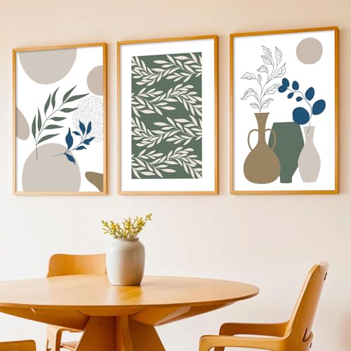 Image of kotart Boho Wall Painting for Wall Decoration - Modern Art Wall Decor Framed Painting for Living Room Bedroom - Framed Wall Posters /Paintings with Frame Set of 3-D (Art 1, 19x25 inch)