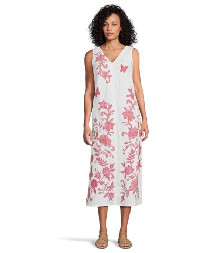 Johnny Was Womens Double V-Neck Tank Dress- Alycia