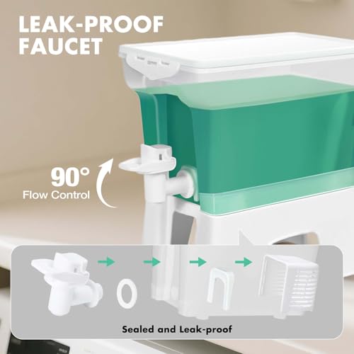 Conworld Laundry Detergent Dispenser, 1 Gallon Liquid Fabric Softener Dispenser for Laundry Room Organization, Laundry Soap Dispenser for Liquid Detergent, Bleach (2 Pcs) - Image 4