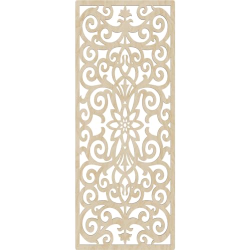 Image of 19 3 /8 inchW x 49 3 /8 inchH x 3 /8 inchT Buel Decorative Fretwork Wood Wall Panels, Birch