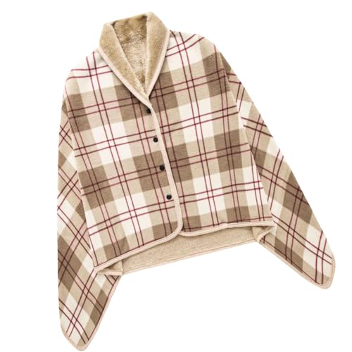 Plaid à manches couverture portable polaire douce cape tv pour adulte