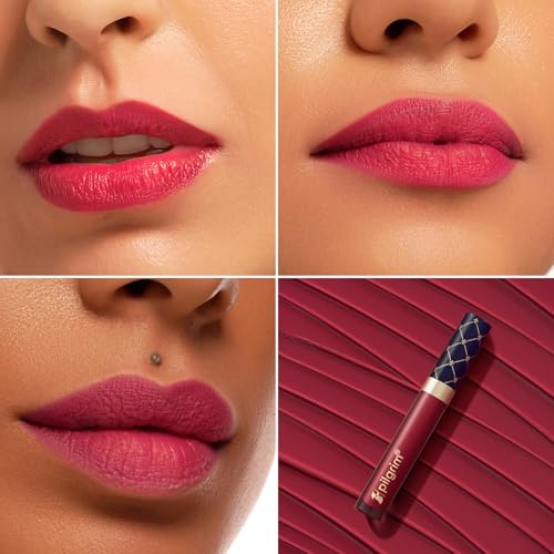Image of Pilgrim Oh So Creme! Premium Matte Liquid Lipstick | Most Lightweight & Transfer-proof Lipstick | Highly Pigmented & Long-Lasting | 3.5ml (Belle Pink-21)