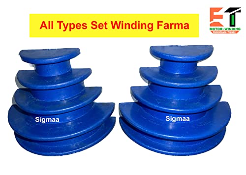 Sigmaa Coil Winding Machine Die Set With 8 Inch Patti. Motor Winding Plastic Farma for Motor Copper Coil Winding Machine 0.5 HP