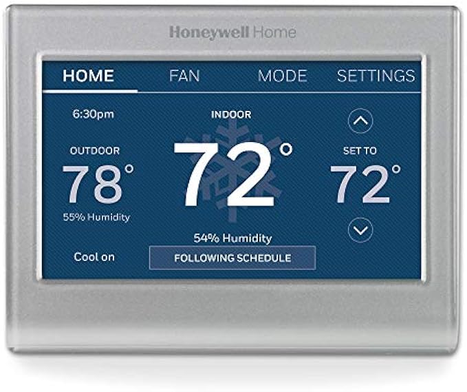 Honeywell Home RTH9585WF1004 Wi-Fi Smart Color Thermostat, 7 Day Programmable, Touch Screen, Energy Star, Alexa Ready, Gray