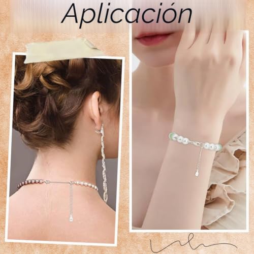 925 extensor de cadena para collares pulseras plata de ley con eslabones de extensión S925 5