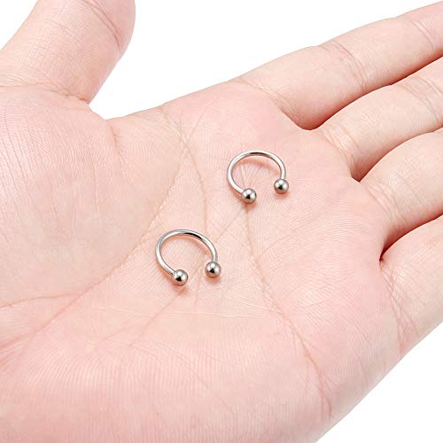 SCERRING 2-8PCS 16G G23 Titanium Horseshoe Septum Ring Nose Rings Hoop Helix Daith Cartilage Tragus Earrings Nipple Eyebrow Body Piercing Jewelry 8mm 10mm 12mm 14mm4