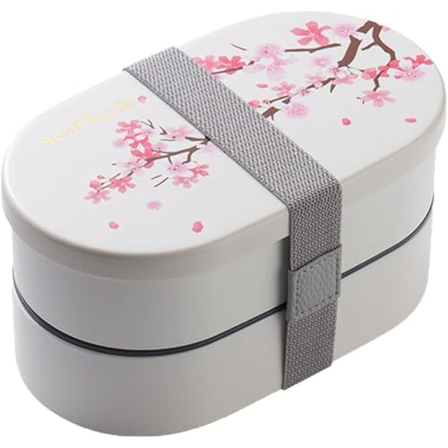 Lpitoy Japonesa Bento Box De 2 Capas para Adultos para Mujeres Y Hombres, Lonchera Bento Japonesa, Contenedor De Alimentos Reutilizable, Caja Bento a Prueba De Fugas De Gran Capacidad