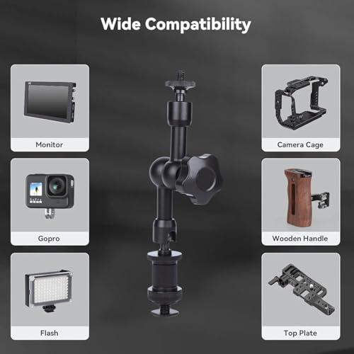 Image of PHOTOMAX 11 inch Magic Articulating Adjustable Arm for DSLR Camera, LCD Monitor, LED Lights, Flash Light, Microphone (11 inch Articulating Arm)