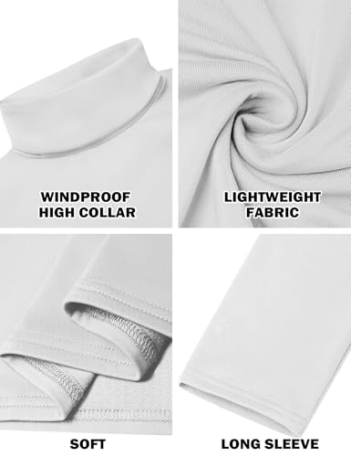 Image of Men's Turtleneck Casual Basic High Neck Long Sleeve T Shirts Half Neck Lightweight Pullover Sweater