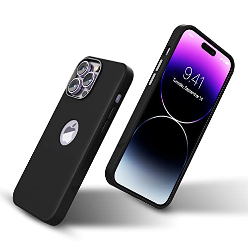 Image of eller sante Lexza for iPhone 14 Pro Case Cover, Premium Leather, Military-Grade Protection, Slim, Thin Compatible with iPhone 14 Pro Back Cover - Black