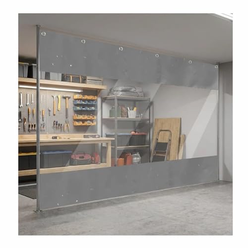 Cortina De PVC para Pérgola Exterior, Cubierta Industrial De Vinilo con Panel De Lona Transparente, Barrera Divisoria Personalizada para Ventanas De Patio, Puerta De Garaje.(2.5X2.5 M)