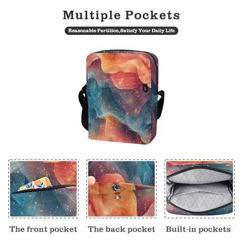 messenger bag for men Small Crossbody Bag Women Everyday Purses Adjustable Strap for Outdoor Daily Outdoor Daily- Peach Teal Red2