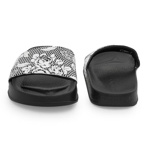 Image of Red Tape Womens Sliders in Slate Blue | Casual Pool Sliders | SLATE BLUE | 3 UK