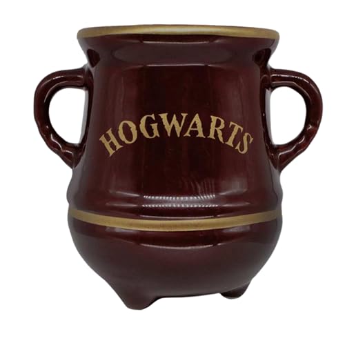 Zonacriativa - Caneca Formato 3D Po&ccedil;&atilde;o Hogwarts dourada 350ml | Cer&acirc;mica, ideal para carregar as...